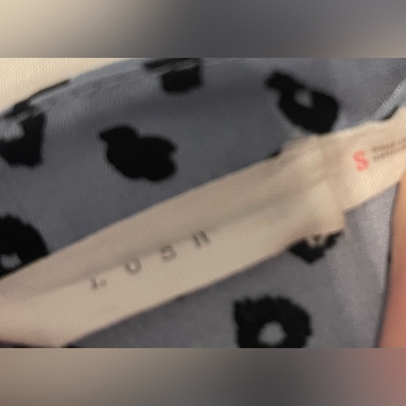 Lush Clothing Lush Blue Animal Print Blouse - Picture 3 of 5